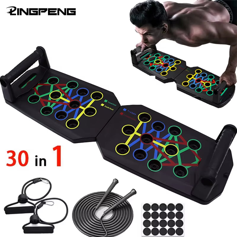 Portable Multifunctional Push-Up Board - Fitness and Muscle Training Device Home Workout Set Foldable Push up Bar Resistance