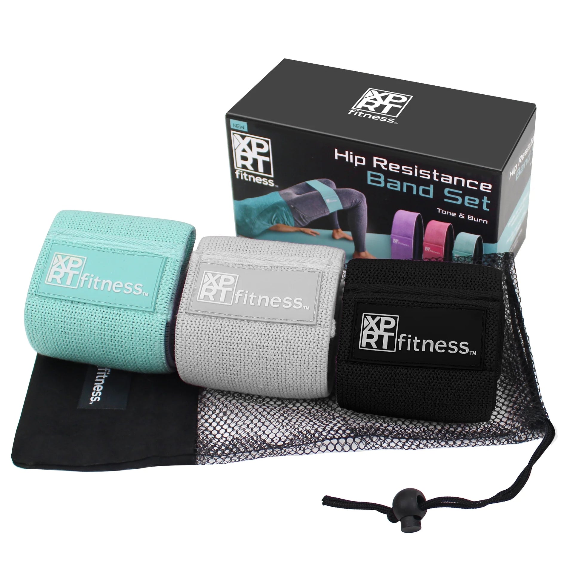 Ultimate Booty Resistance Bands Set of 3 - Anti-Slip Hip Bands for Effective Workouts
