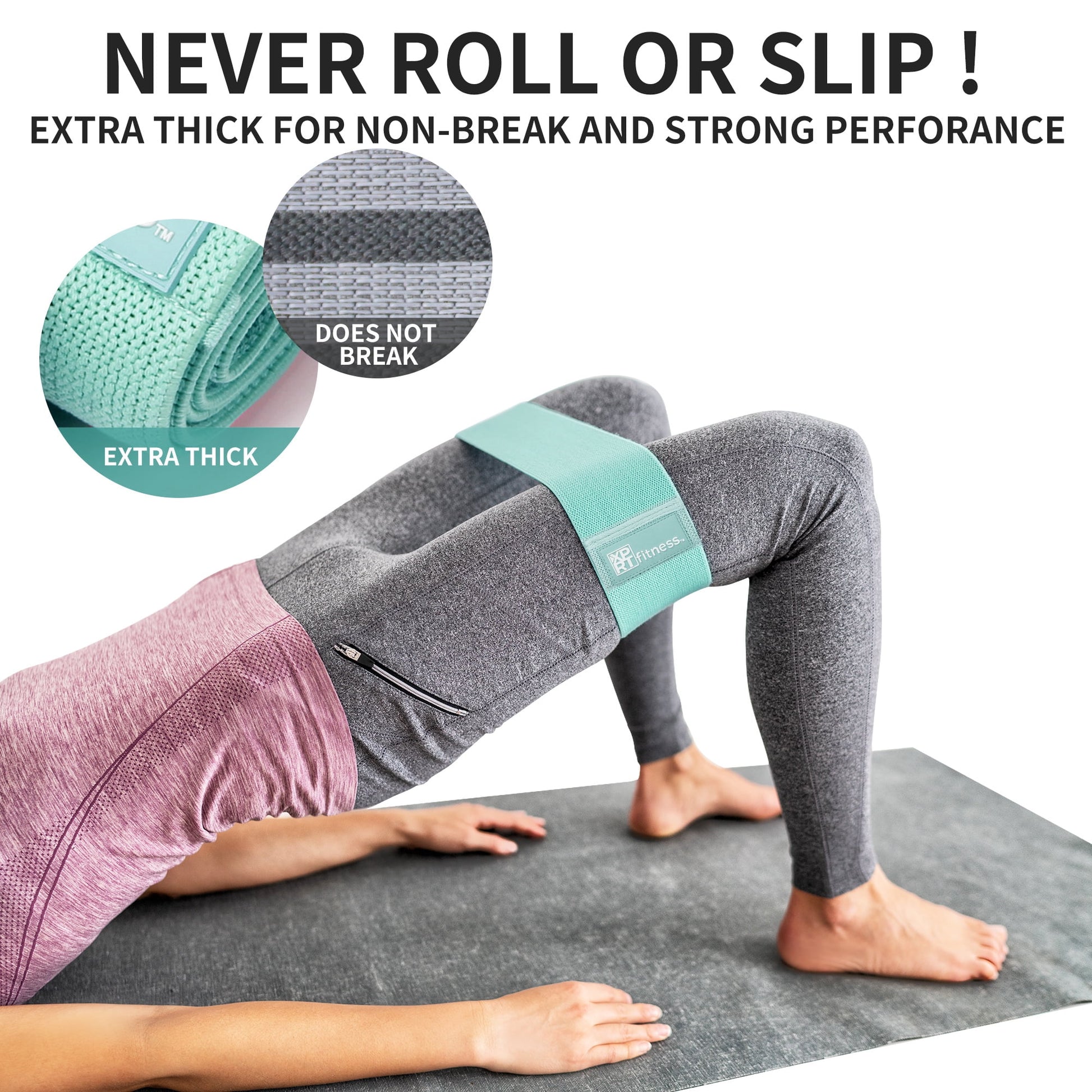 Ultimate Booty Resistance Bands Set of 3 - Anti-Slip Hip Bands for Effective Workouts