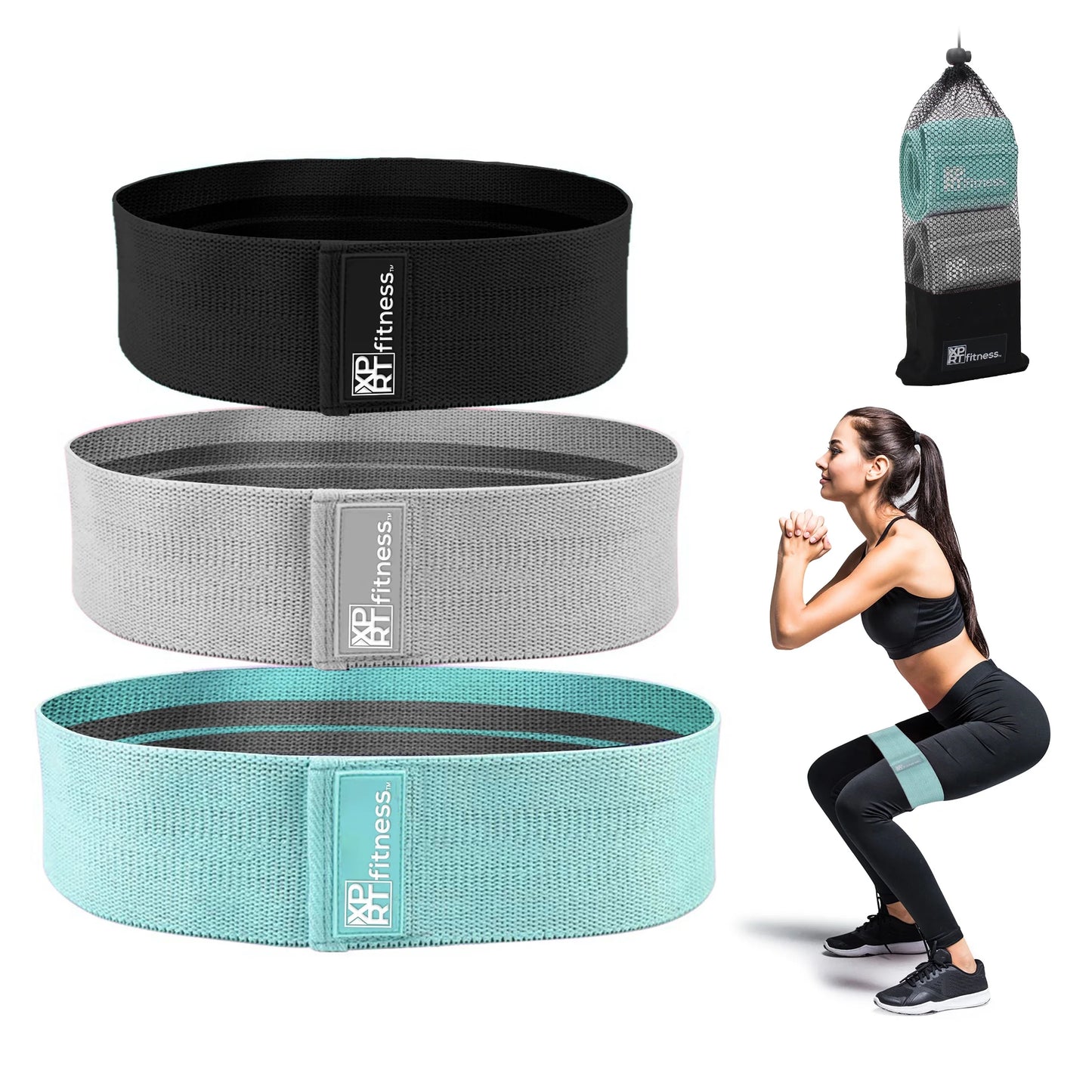 Ultimate Booty Resistance Bands Set of 3 - Anti-Slip Hip Bands for Effective Workouts